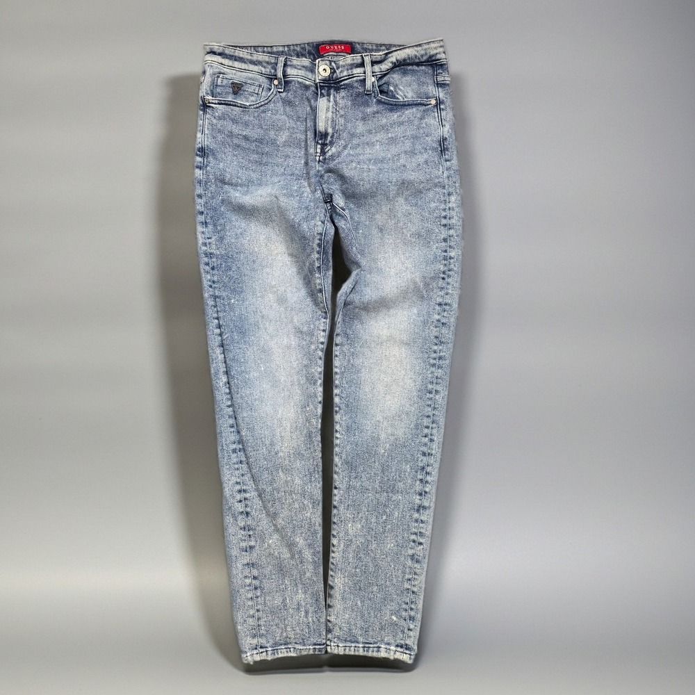 Guess Los Angeles Mens‎ Slim Fit Acid Wash Blue Denim Jeans Size 33 X2O147D4L60